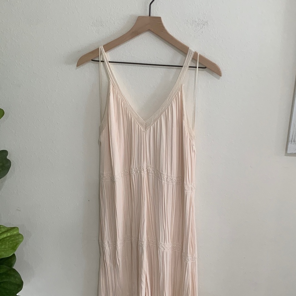 Cream Pleated Dress from Zara